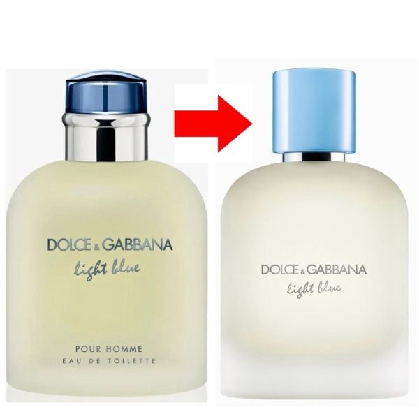 Original Light Blue Pour Homme Bottle and new 2025 bottle