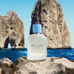 advert for D&G light blue pour homme