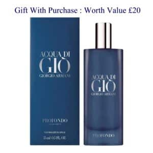 Giorgio Armani Acqua di Gio Profondo Eau De Parfum 15ml Travel Spray Gift with Purchase