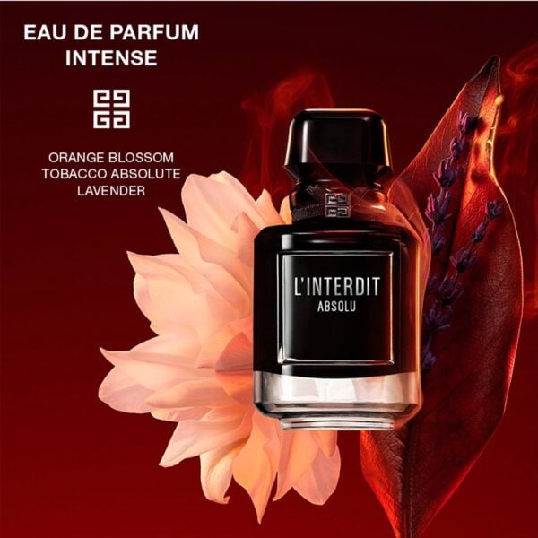 vibrant florals, woody depths, and smoky accents key notes in Givenchy L'Interdit Absolu
