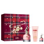 The Jean Paul Gaultier Scandal Gift Set Features Scandal Eau De Parfum 50ml, EDP Miniature 6ml and Body Lotion 75ml.