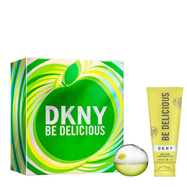 The DKNY Be Delicious Gift Set Features Be Delicious Eau De Parfum 30ml and Body Lotion 100ml.