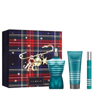 The Jean Paul Gaultier Le Male Gift Set Features: Le Male Eau De Toilette 75ml, EDT Travel Spray 10ml and Shower Gel 75ml.