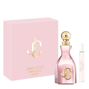 The Jimmy Choo I Want Choo With Love Gift Set Features I Want Choo With Love Eau de Parfum 60ml and EDP Travel Spray 10ml.