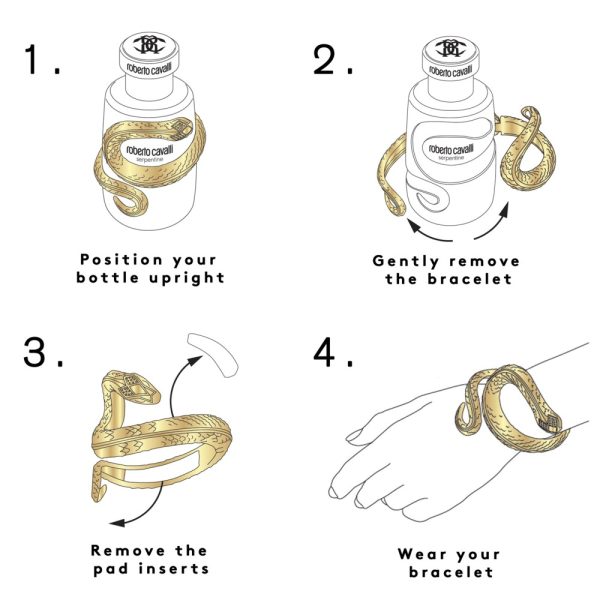 Detaching your Roberto Cavalli Serpentine Bracelet