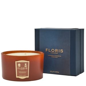 Deluxe 3 Wick Cinnamon and Tangerine Scented Candle by Floris