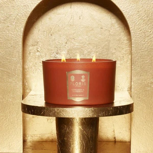 Floris Cinnamon & Tangerine Deluxe 3 Wick Scented Candle