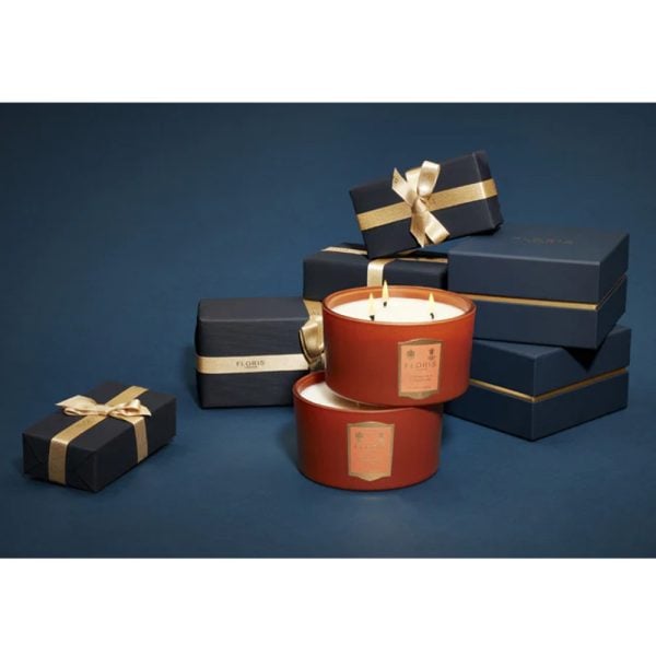 Limited Edition Floris Cinnamon and Tangerine Deluxe 3 Wick Scented Candle