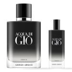 The Giorgio Armani Acqua Di Gio Parfum Gift Set Features Acqua Di Gio Parfum 100ml and Parfum Spray 15ml.