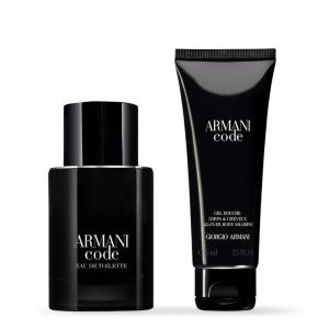 The Giorgio Armani Code Eau De Toilette Gift Set Features: Code Eau De Toilette 50ml and Shower Gel 75ml.