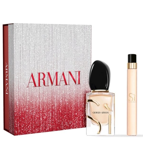 The Giorgio Armani Si Gift Set Features Si Eau De Parfum 30ml and EDP Travel Spray 10ml.
