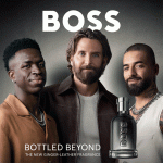 Bradley Cooper & the models for Boss Bottled Beyond