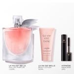 The Lancome La Vie Est Belle Gift Set Features La Vie Est Belle Eau De parfum Refillable 100ml, Eau de Parfum Travel Spray 10ml, Body Lotion 50ml and Mascara 2ml.