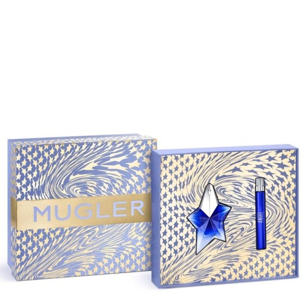The Mugler Angel Stellar Gift Set Features Angel Stellar Eau De Parfum Lumineuse 25ml and EDP Travel Spray 10ml.