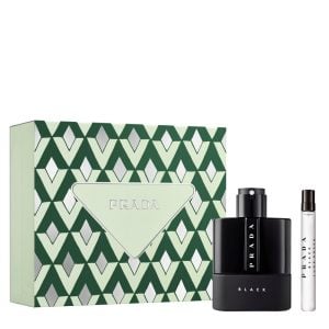 The Prada Luna Rossa Black Gift Set Features Luna Rossa Black Eau De Parfum 100ml and EDP Travel Spray 10ml.
