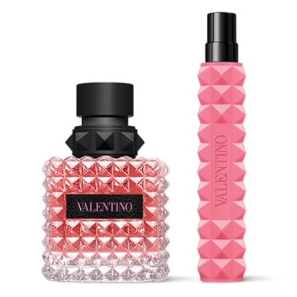 The Valentino Donna Born In Roma Gift Set Features Donna Born In Roma Eau De Parfum 50ml and EDP Travel Spray 10ml.