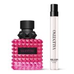The Valentino Donna Born In Roma Extradose Gift Set Features Donna Born In Roma Extradose Parfum 50ml and Parfum Travel Spray 10ml.