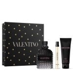The Valentino Uomo Born In Roma Gift Set Features Uomo Born in Roma Eau de Toilette 100ml, EDT Travel Spray 10ml and Shower Gel 75ml.