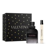 The Valentino Uomo Born In Roma Gift Set Features Uomo Born in Roma Eau de Toilette 50ml and EDT Travel Spray 10ml.
