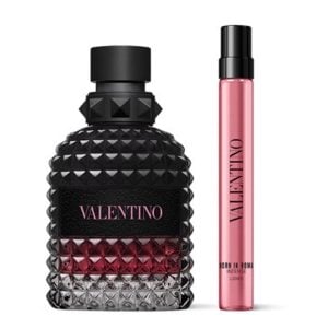 The Valentino Uomo Born In Roma Intense Gift Set Features Uomo Born In Roma Intense Eau De parfum 50ml and EDP Travel Spray 10ml.