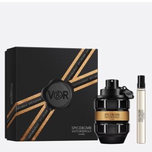 The Viktor & Rolf Spicebomb Extreme Gift Set Features Spicebomb Extreme Eau De Parfum 90ml and EDP Travel Spray 20ml.