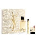 The Yves Saint Laurent Libre Gift Set Features Libre Eau De Parfum 90ml, EDP Travel Spray 10ml and Lipstick.