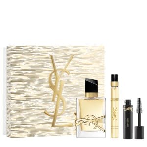 The Yves Saint Laurent Libre Gift Set Features Libre Eau De Parfum 50ml, EDP Travel Spray 10ml and Mascara 2ml.