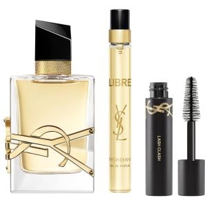 The Yves Saint Laurent Libre Gift Set Features Libre Eau De Parfum 50ml, EDP Travel Spray 10ml and Mascara 2ml.