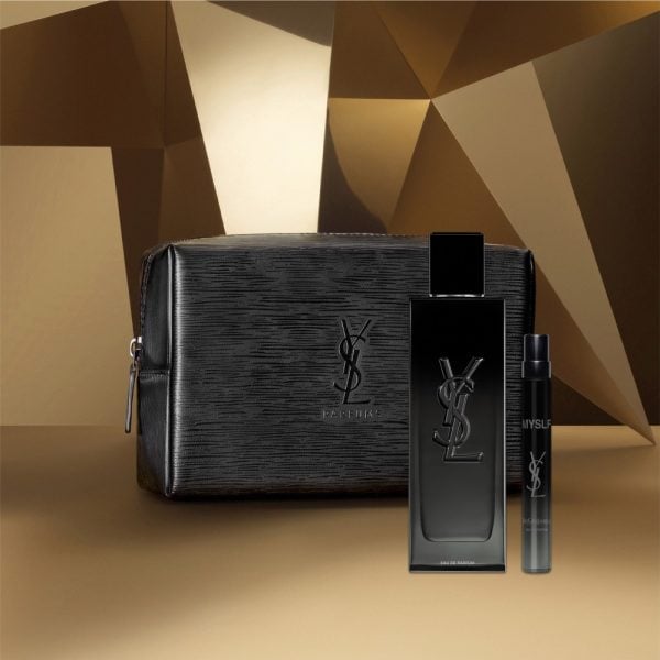 The Yves Saint Laurent YSL Myslf Gift Set Features Myslf Eau De Parfum 100ml, EDP Travel Spray 10ml and Pouch Bag.