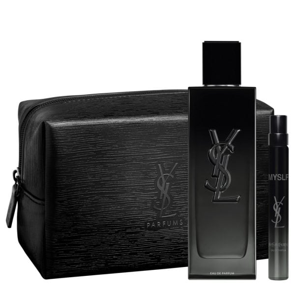 The Yves Saint Laurent YSL Myslf Gift Set Features Myslf Eau De Parfum 100ml, EDP Travel Spray 10ml and Pouch Bag.