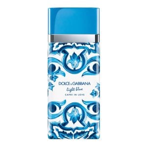Light BLue Capri in Love majolica bottle