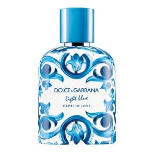 majolica designed Light Blue Capri in Love Pour Homme bottle