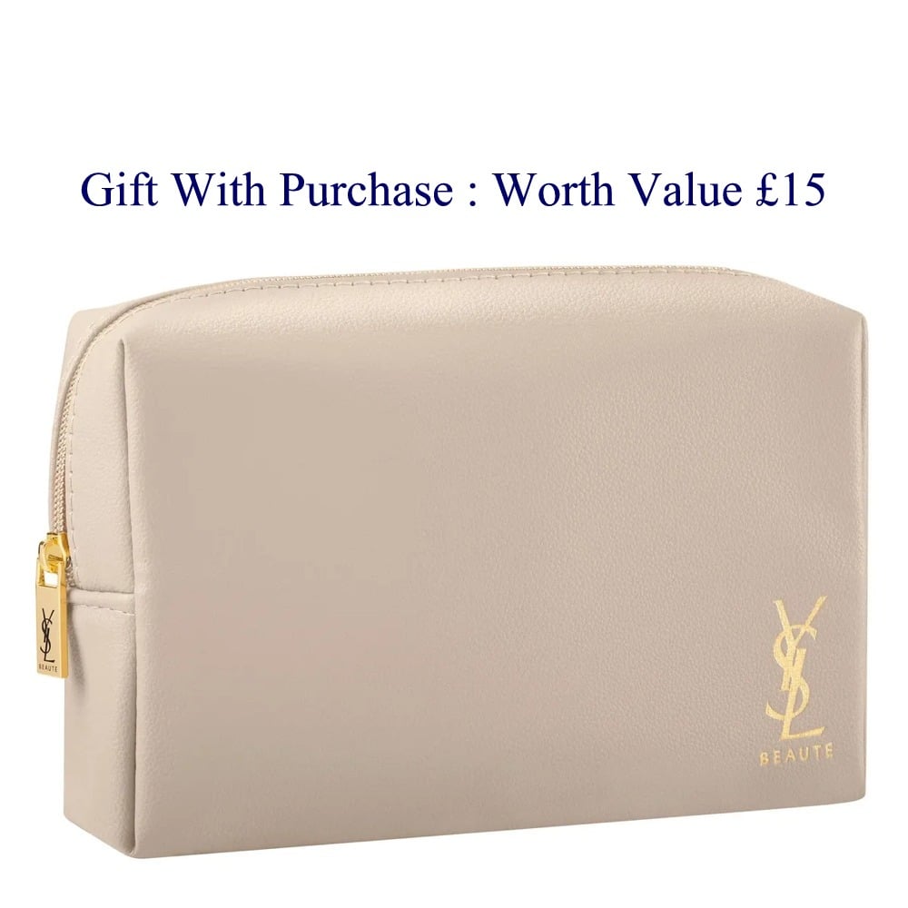 Yves Saint Laurent Beige Beauty Pouch Gift with Purchase Image of Yves Saint Laurent Beige Beauty Pouch Gift with Purchase