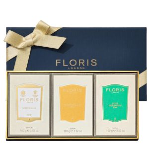 Floris White Rose, Rose Geranium and Stephanotis soaps