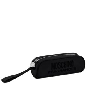 Image of Moschino Mens Black Toiletry Bag Gift with Purchase