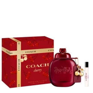 Image of The Coach Cherry Gift Set Features Cherry Parfum 50ml and Parfum 7.5ml.