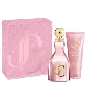 Image of The Jimmy Choo I Want Choo With Love Gift Set Features I Want Choo With Love Eau De Parfum 60ml and Body Lotion 100ml.
