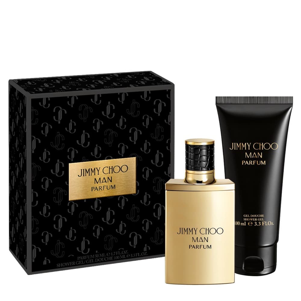 Jimmy Choo Man Parfum 50ml 2026 Gift Set Image of The Jimmy Choo Man Parfum Gift Set Features Man Parfum 50ml and Shower Gel 100ml.