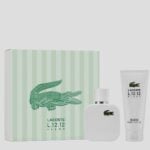Image of The Lacoste Blanc Gift Set Features L.12.12 Blanc Eau de Toilette 50ml and Shower Gel 100ml.